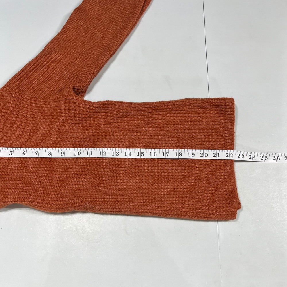 Old Navy Granola Boho Orange Shaker Stitch 1/4 Zip Pullover Sweater Womens XS - Picture 6 of 7